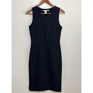 Diane von Furstenberg Classic Little Black Panel Dress 6 Quite Luxury Designer